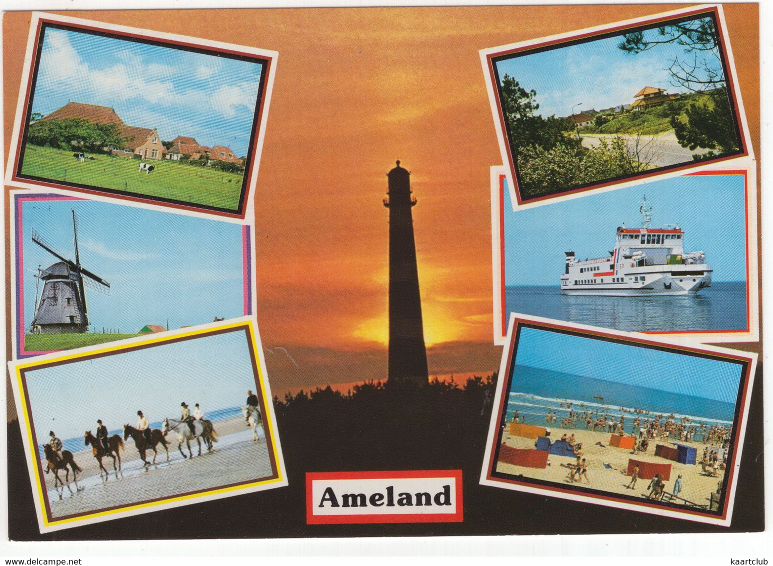 Ameland - (Wadden, Nederland / Holland) - AMD 64 - O.a. Vuurtoren, Veerboot, Molen - Ameland