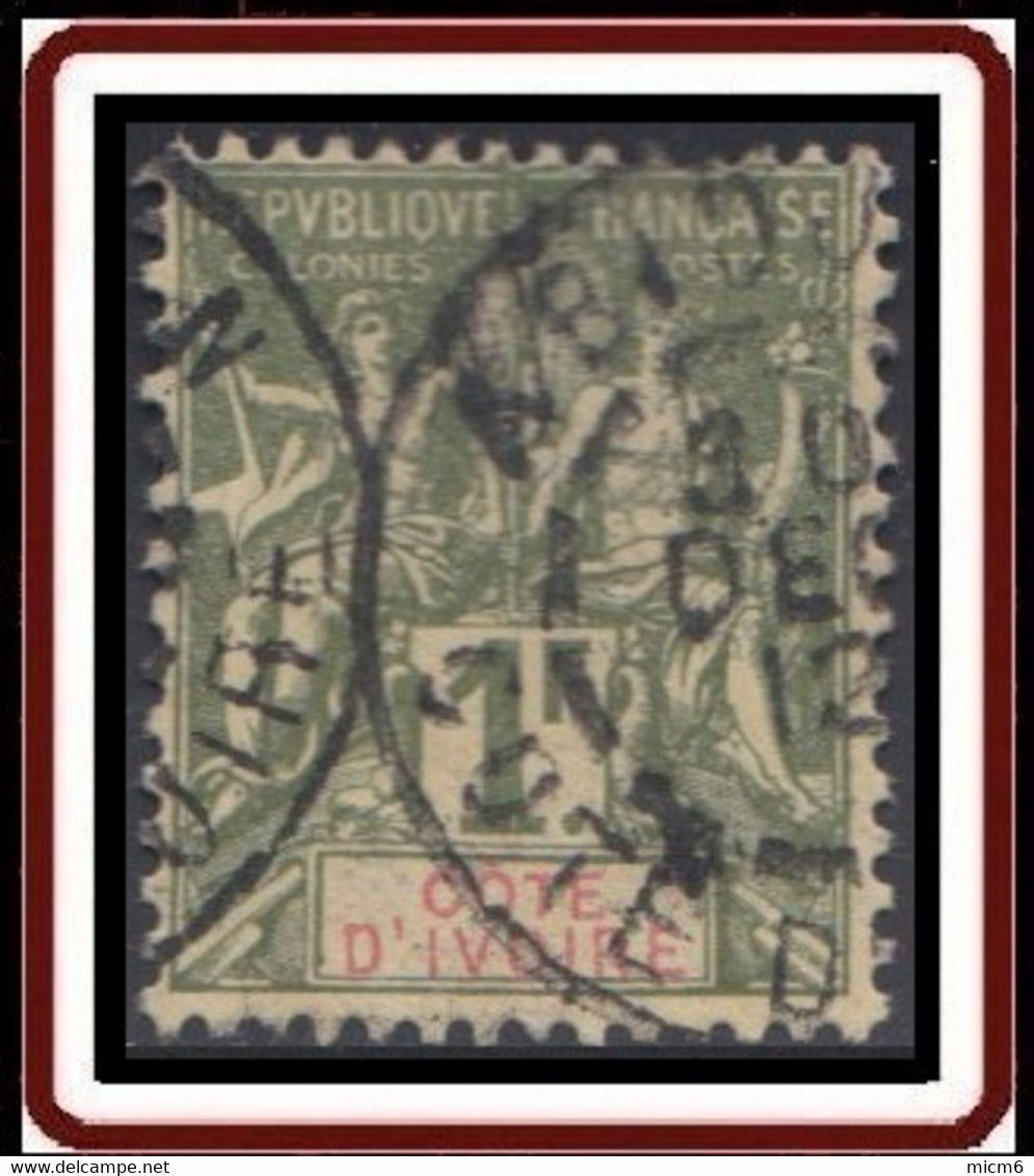 Côte D'Ivoire 1892-1912 - N° 13 (YT) N° 13 (AM) Oblitéré. - Used Stamps