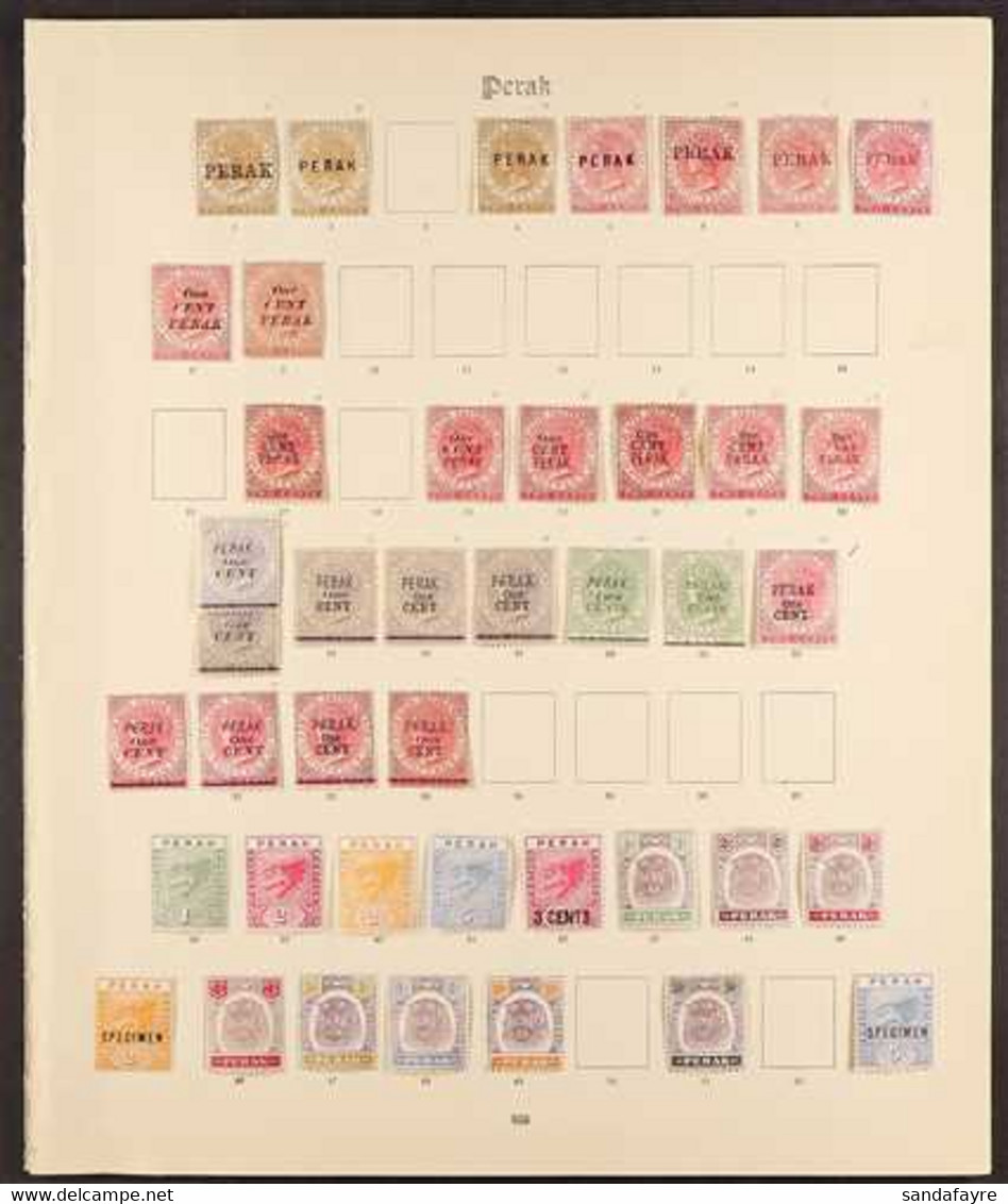 PERAK 1880-1935 AMAZING MINT COLLECTION ON IMPERIAL PAGES A Collection Of Mint Stamps On Two SG Imperial Pages, Incl. 18 - Altri & Non Classificati