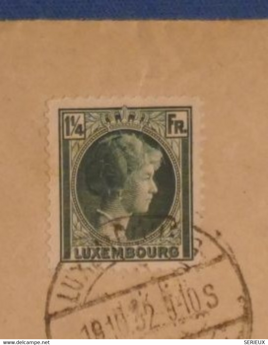 A0 8 LUXEMBOURG  BELLE LETTRE FENETRE  1932  +++  +AFFRANCH.INTERESSANT   + - 1926-39 Charlotte Right-hand Side