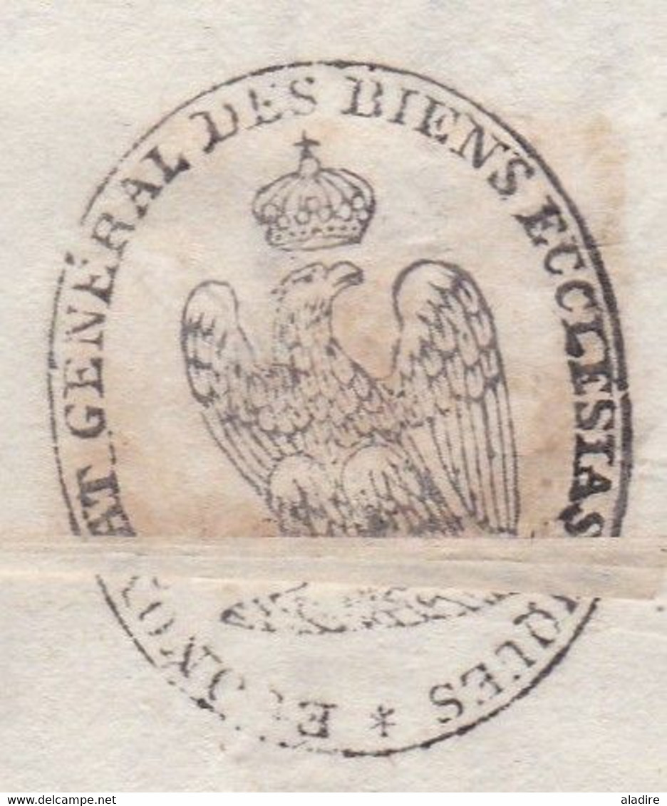 1813 - Marque Postale 104 TURIN Torino Sur LAC En Italien Vers Mondovi Aequi - Taxe 4 - Biens Ecclésiastiques - 1792-1815 : Departamentos Conquistados