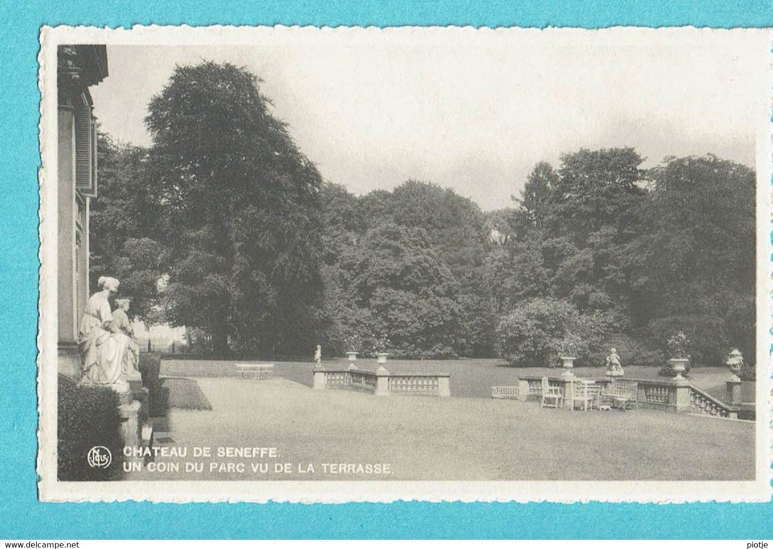 * Seneffe (Hainaut - La Wallonie) * (Nels, Edit Papeterie Laurent 1935) Chateau De Seneffe, Coin Du Parc Vu De Terrasse - Seneffe