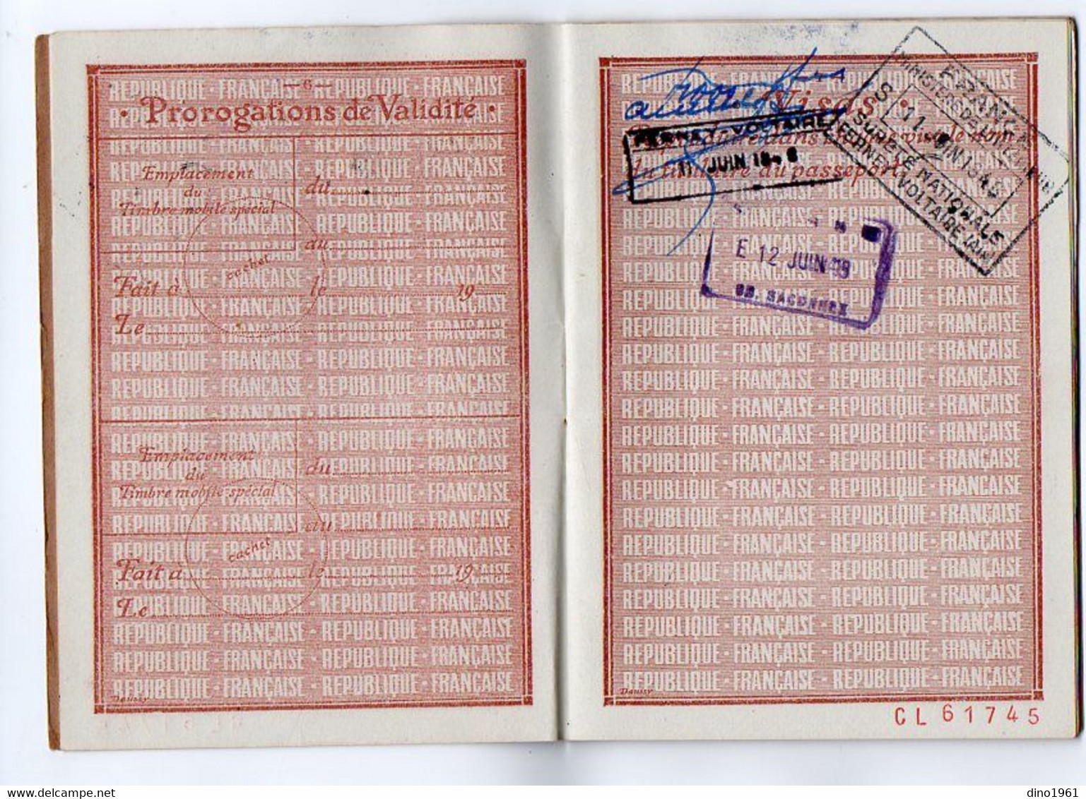 VP19.102 - PARIS 1948 - Préfecture De Police - Passeport - Mr ROUGE - PULLON Né à MANIGOD Doreur Sur Métaux - Police