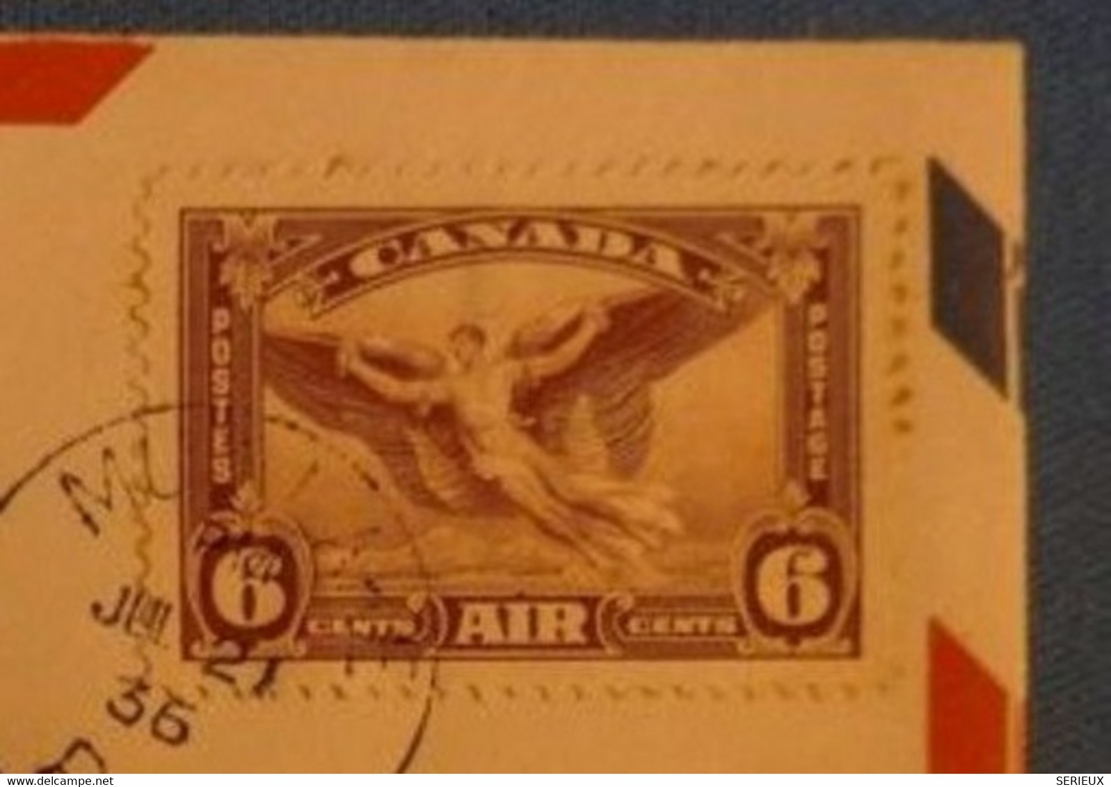 E11 CANADA BELLE LETTRE 1936 PAR AVION MUD LAKE POUR PHILA P.A.+ AFFRANCHISSEMENT PLAISANT - Airmail