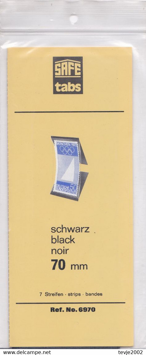 SAFE Tabs 6970 - 7 Streifen Schwarz  70 Mm - Original Verpackt - Enveloppes Transparentes