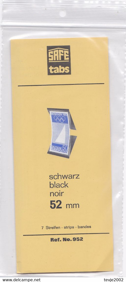 SAFE Tabs 952 - 7 Streifen Schwarz  52 Mm - Original Verpackt - Buste Trasparenti