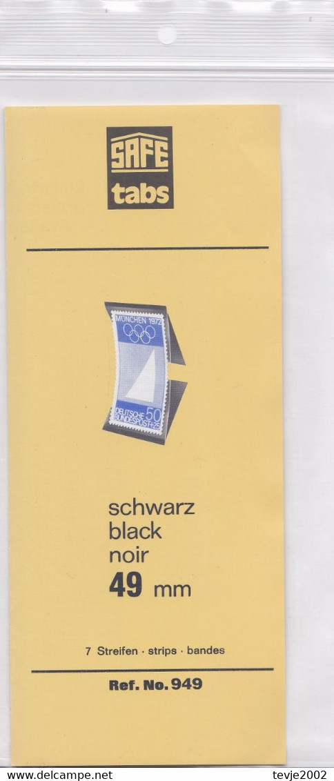 SAFE Tabs 949 - 7 Streifen Schwarz  49 Mm - Original Verpackt - Sobres Transparentes