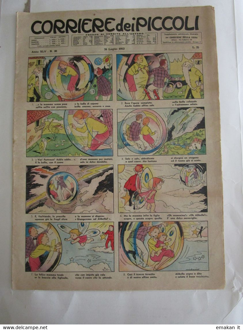 # CORRIERE DEI PICCOLI N 30 - 1953 - OTTIME - Corriere Dei Piccoli