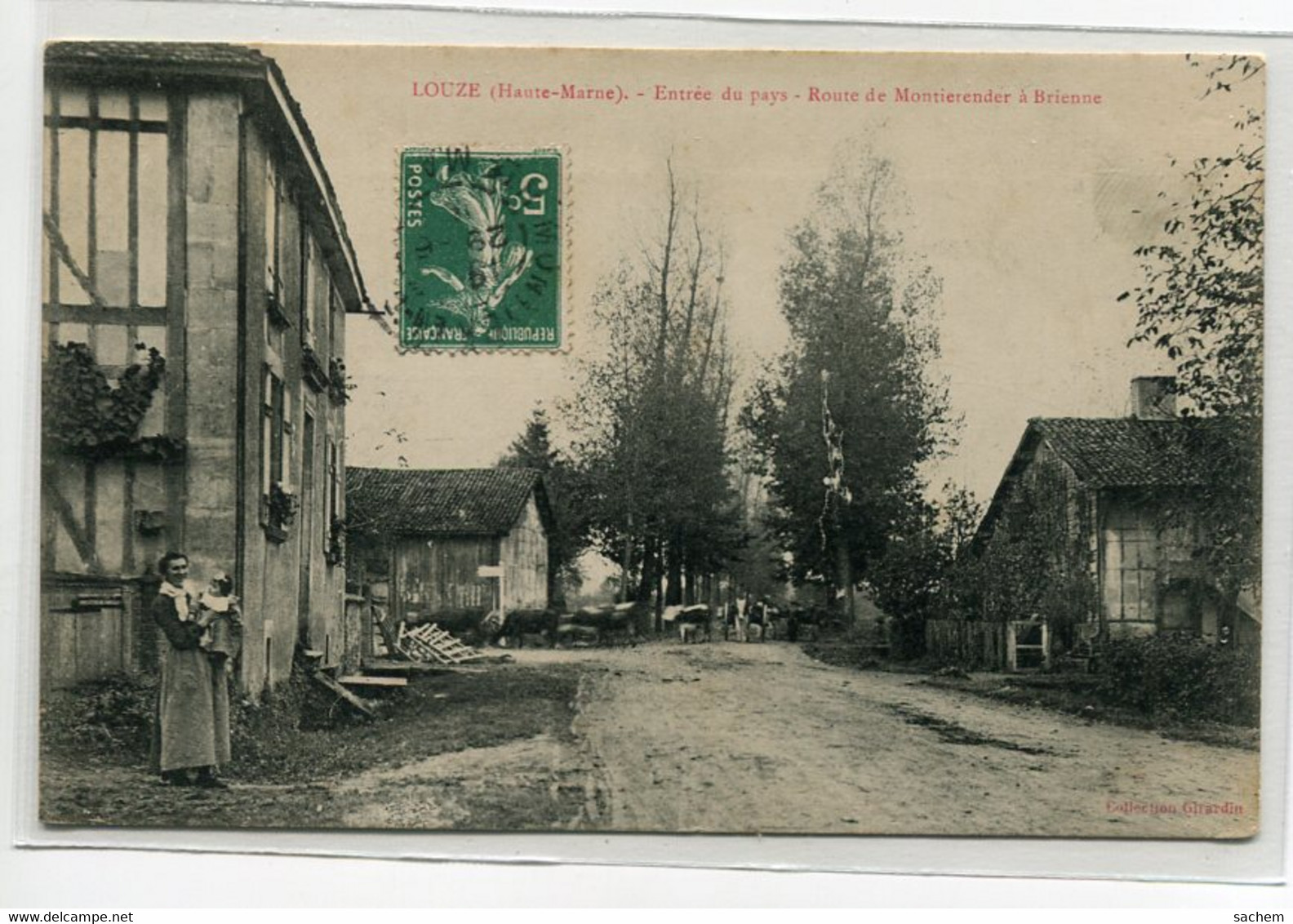 52 LOUZE Carte Rare Femme Et Bébé Entrée Du Pays Route Montierender à Brienne   Coll Girardin   D12 2019 - Sonstige & Ohne Zuordnung