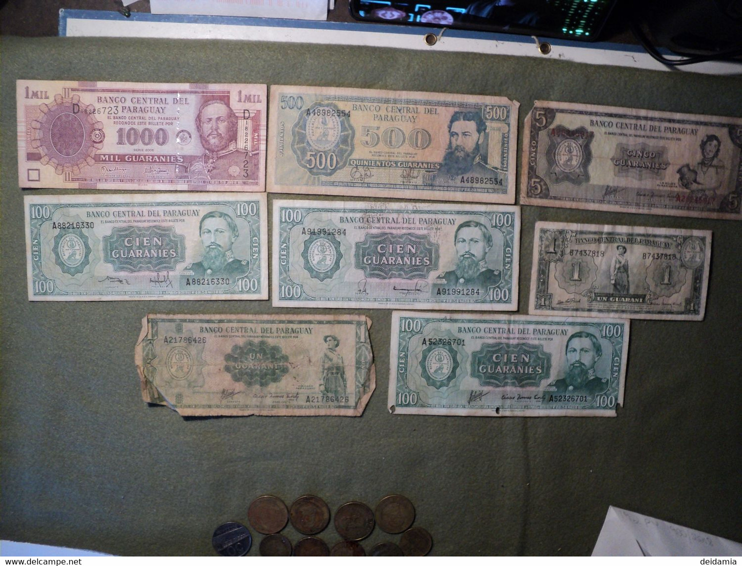 PARAGUAY. LOT DE 8 BILLETS DE BANQUE DIFFERENTS. 1952 / 2005 - Paraguay