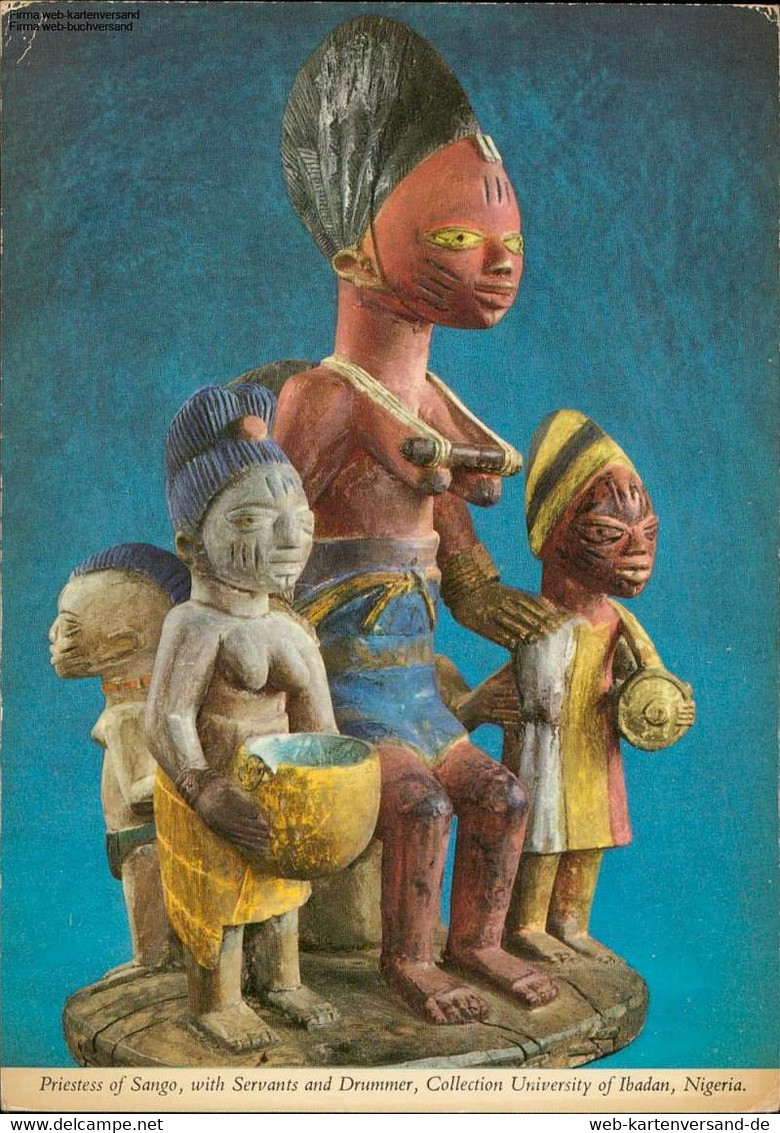 1104176  Priestess Of Sango With Servants  And Drummer, Collection Iniversit ... - Nigeria