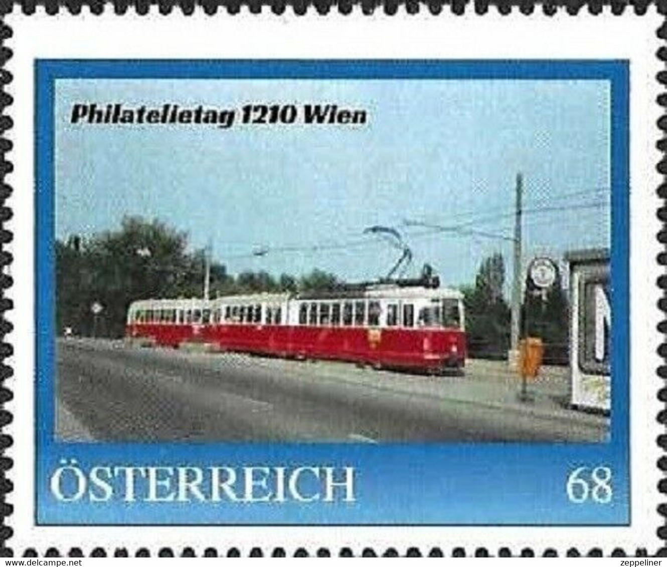 PM Österreich, Philatelietag 1210 Wien, Straßenbahn, Nr. 8126423 ** - Francobolli Personalizzati