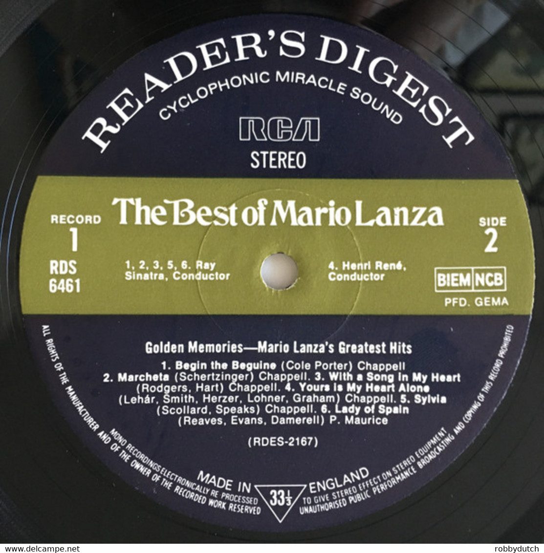 * LP *  THE BEST OF MARIO LANZA - Opera