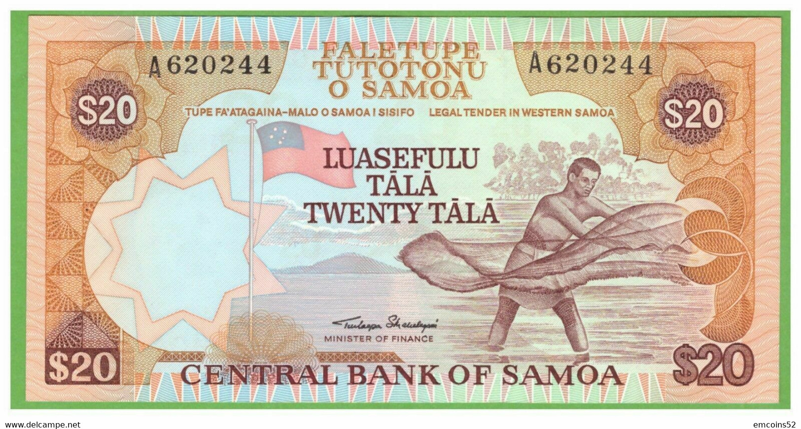 SAMOA 20 TALA 1985  P-28a UNC - Samoa