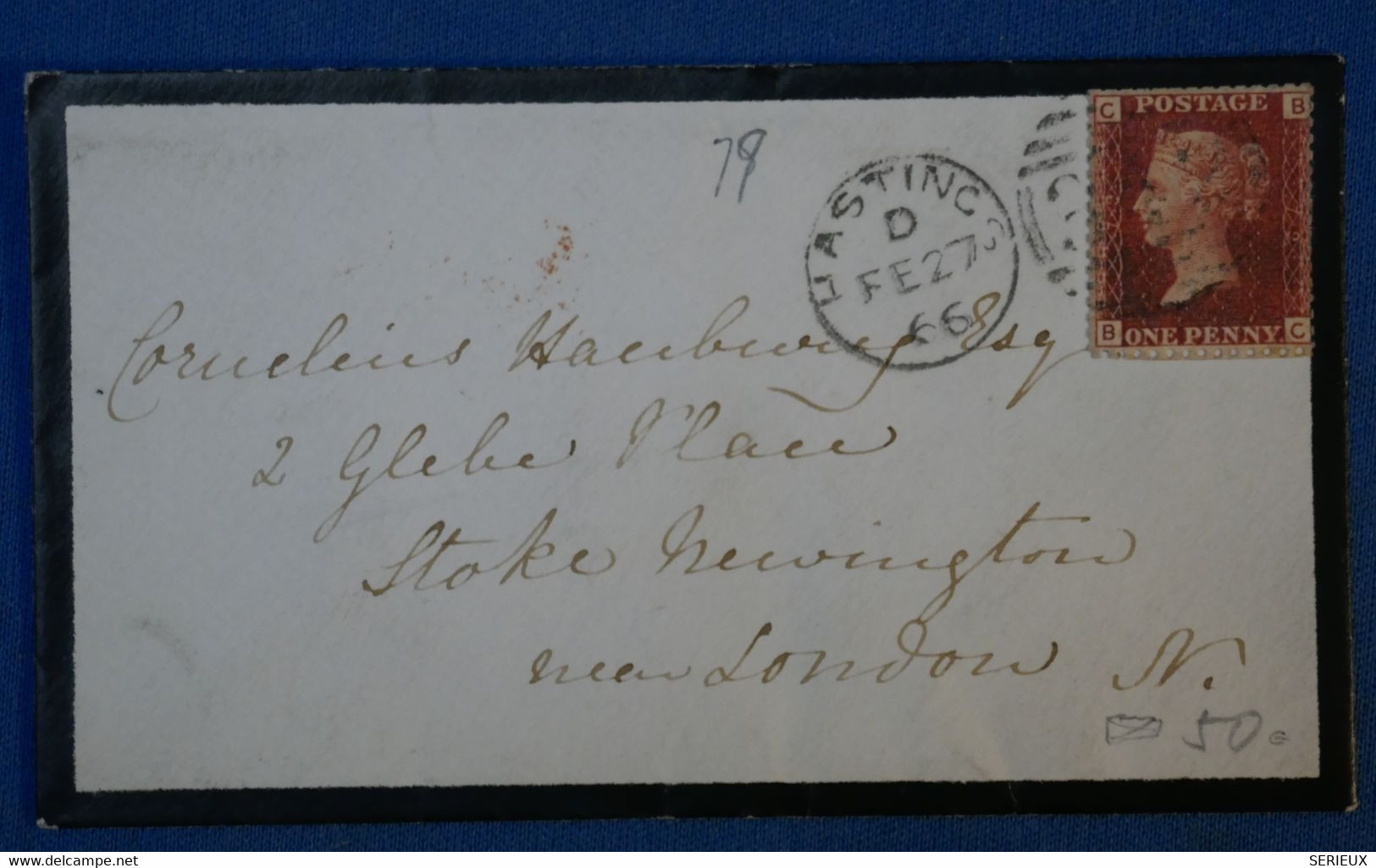 H9 GRANDE BRETAGNE BELLE LETTRE 1866 HASTINGS POUR LONDRES+AFFRANCH INTERESSANT - Briefe U. Dokumente