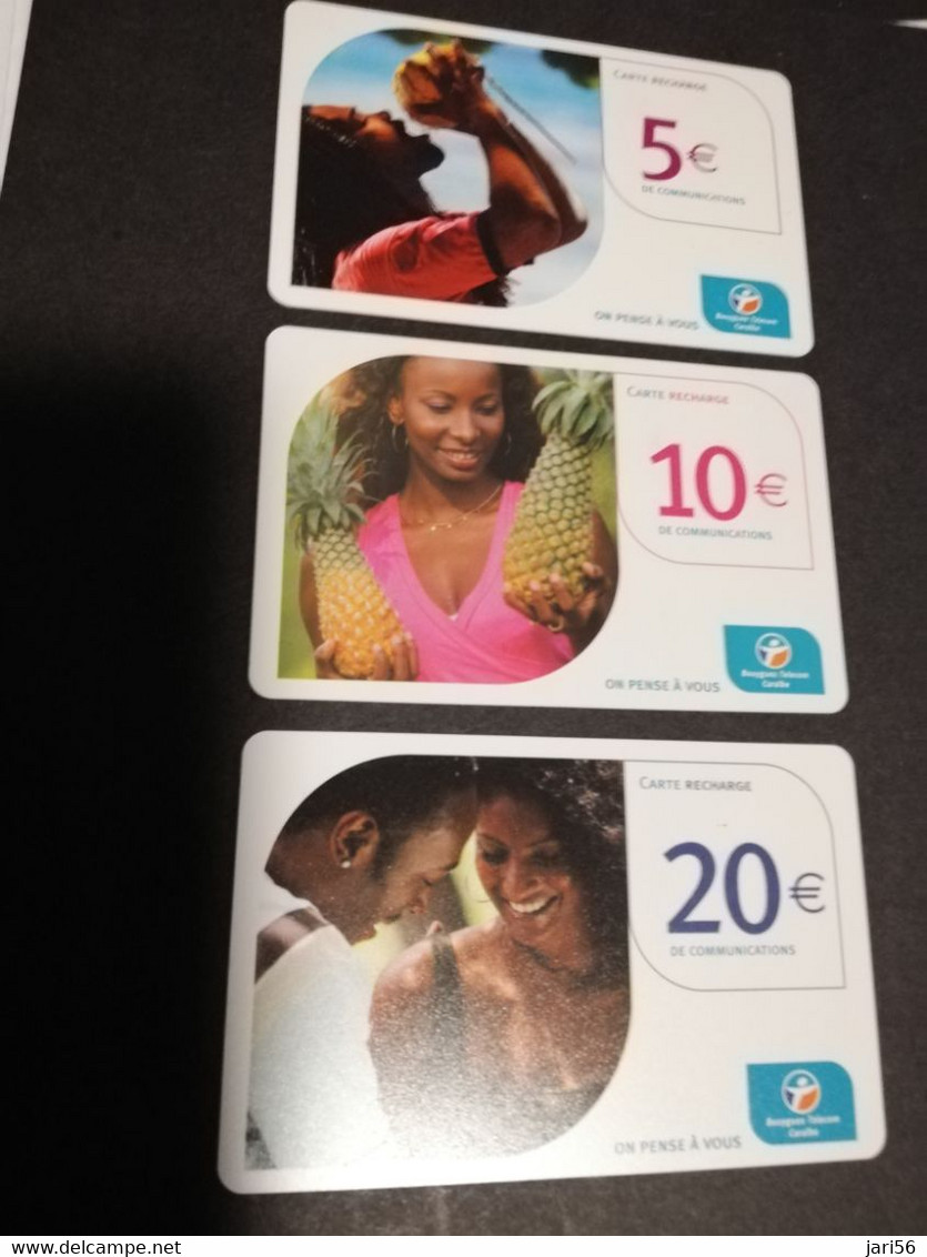 Caribbean Phonecard ST MARTIN FRENCH   BOUYGUES  SERIE €5,-.€10,-,€20,-    3x DIFFERENT CARDS  FINE USED  **6899** - Antille (Francesi)