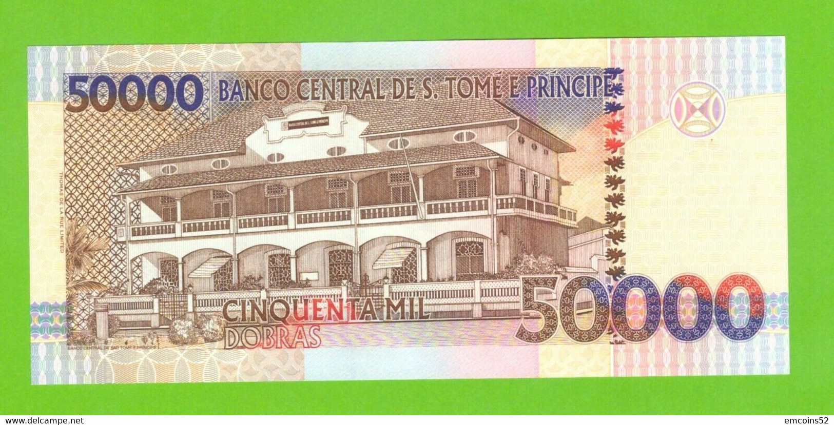 SAO TOME & PRINCIPE 50000 DOBRAS 1996  P-68a UNC - São Tomé U. Príncipe