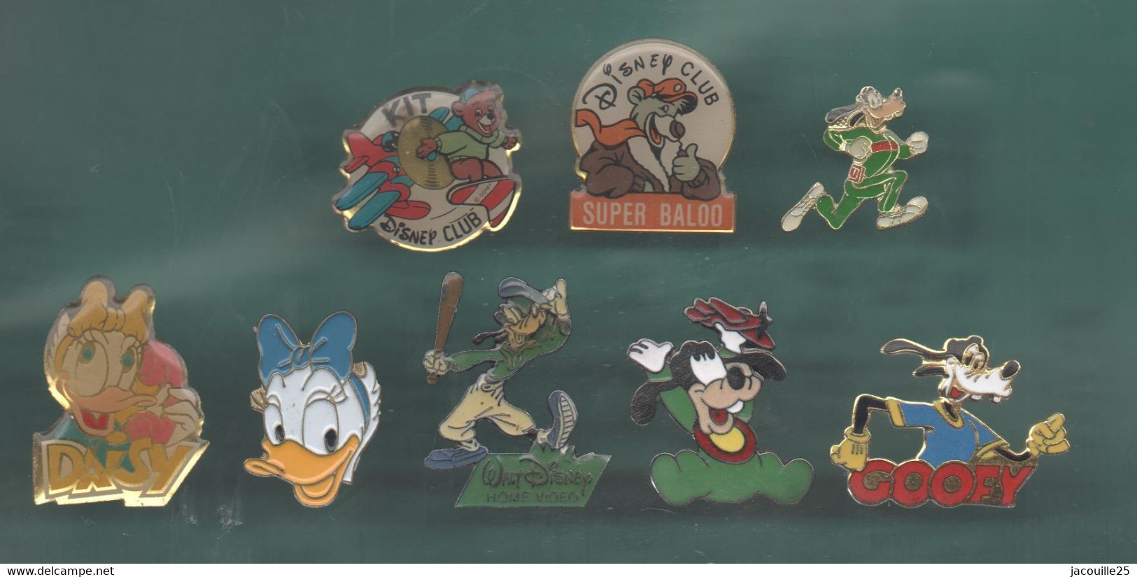 PINS PIN'S DISNEY 1137 DAISY DONALD DINGO BASEBALL GOOFY DISNEY CLUB  LOT 8 PINS - Disney