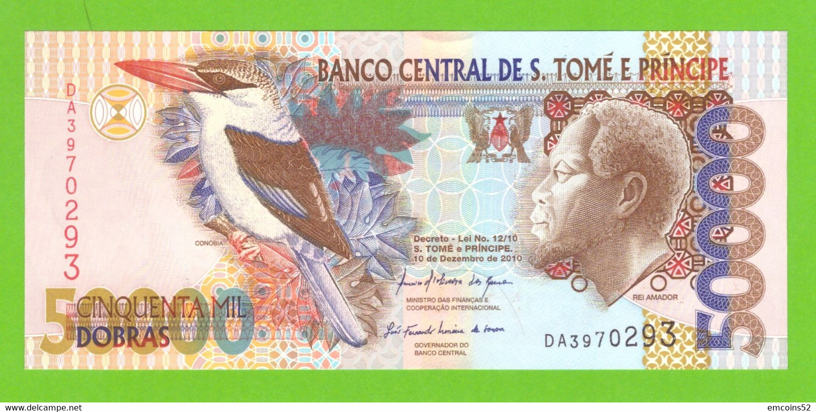 SAO TOME & PRINCIPE 50000 DOBRAS 2010  P-68d UNC - Sao Tomé Et Principe