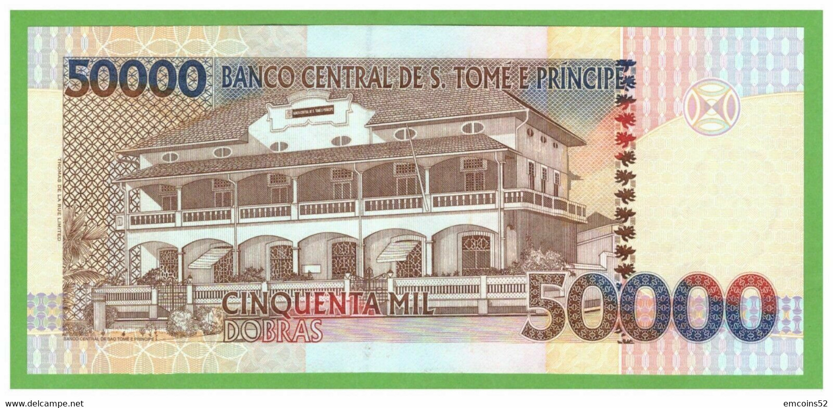 SAO TOME & PRINCIPE 50000 DOBRAS 2010  P-68d UNC - Sao Tome En Principe