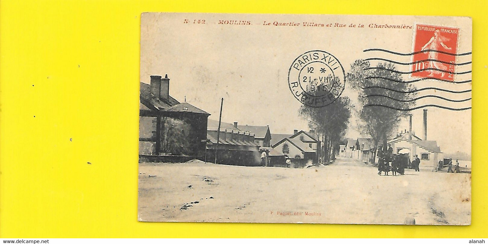 MOULINS Rare Quartier Villars Et Rue De La Charbonnière (Paquet) Allier (03) - Moulins