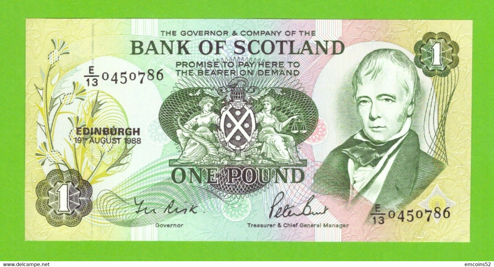 SCOTLAND 1 POUND 1988  P-111g UNC - 1 Pound