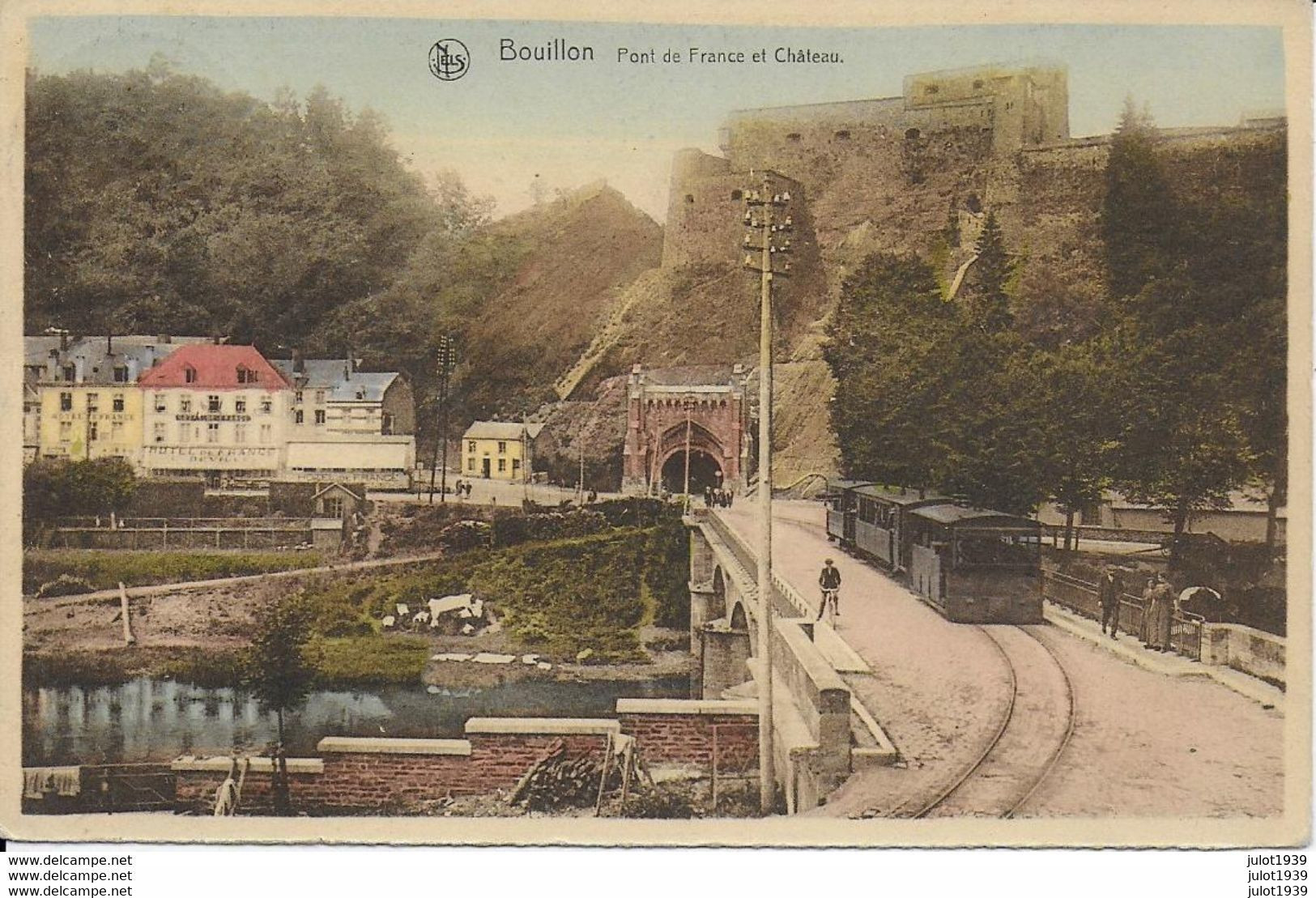 ANDERLUES ..-- BOUILLON ..-- TRAM Au Pont De France . 1929 Vers ANDERLUES ( Mr Mme Nestor HECQ ) . Voir Verso . - Anderlues