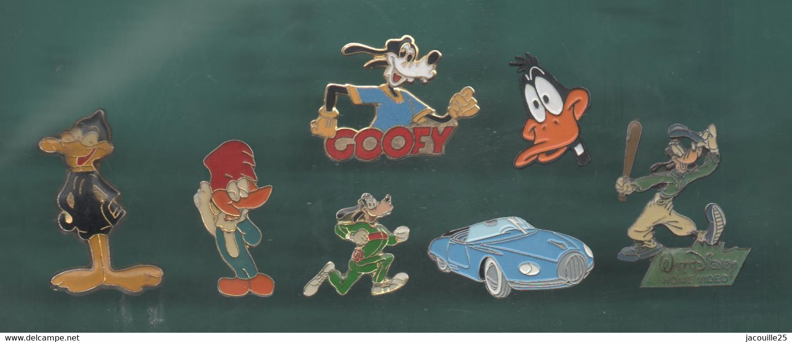 PINS PIN'S DISNEY 1139 DUFFY DUCK SPIROU AUTO SINGO WOODY WOODPECKER   LOT 7 PINS - Disney