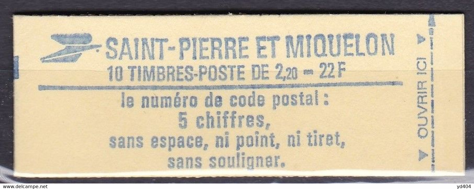 PM-710 – ST PIERRE & MIQUELON – BOOKLETS - 1986 – Liberté De Gandon – Y&T # C464a MNH 12,50 € - Cuadernillos