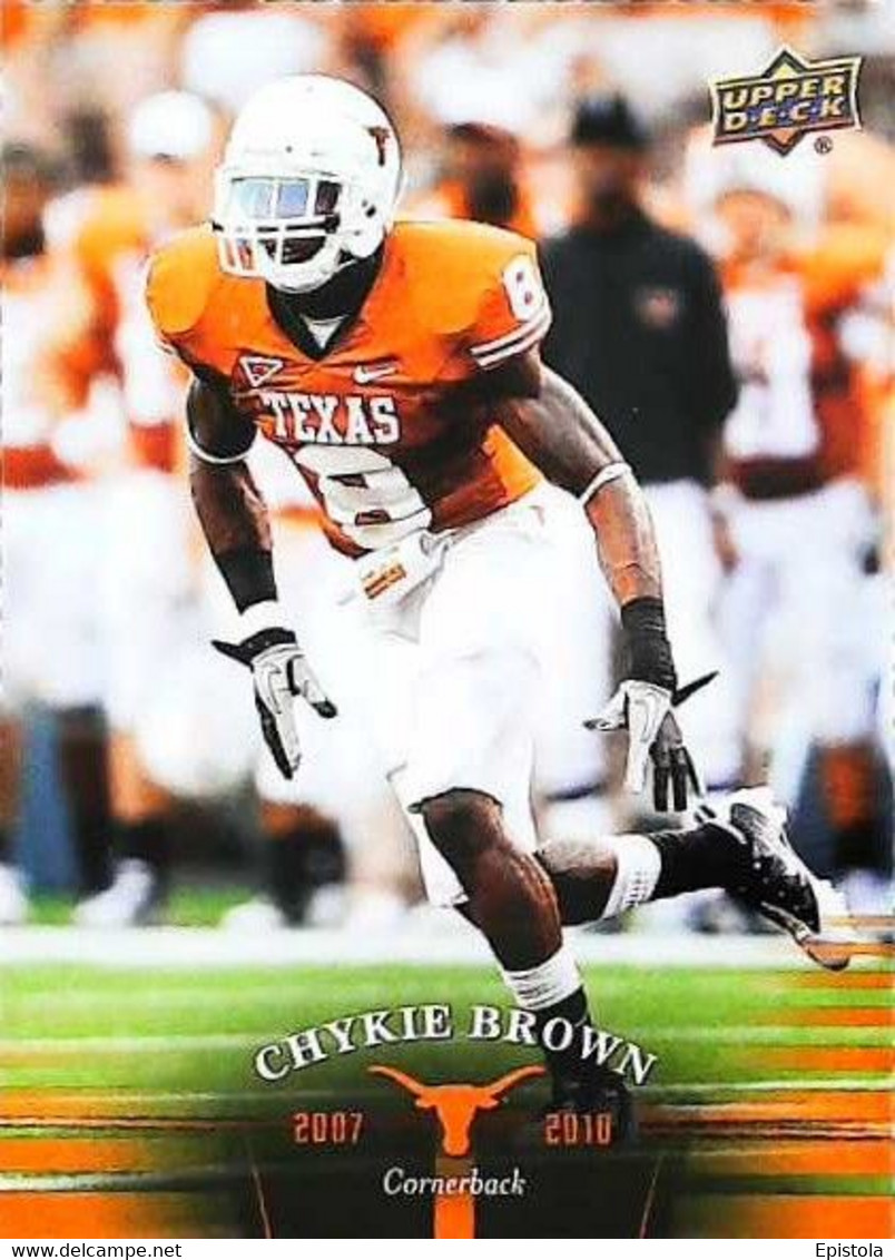 ► CHYKIE BROWN (Cornerback) University Of Texas Football - 2011 Upper Deck - 2000-Hoy