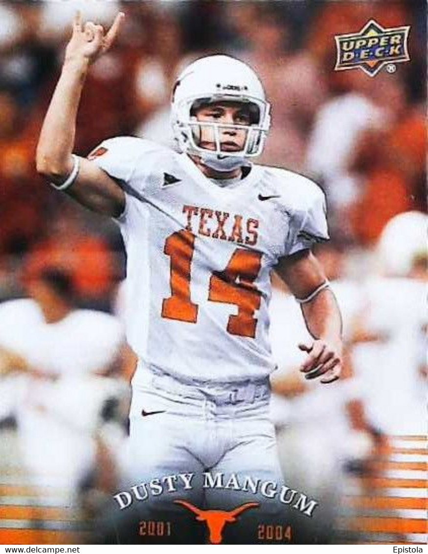 ► DUSTY MANGUM (Kicker) University Of Texas Football - 2011 Upper Deck - 2000-Nu