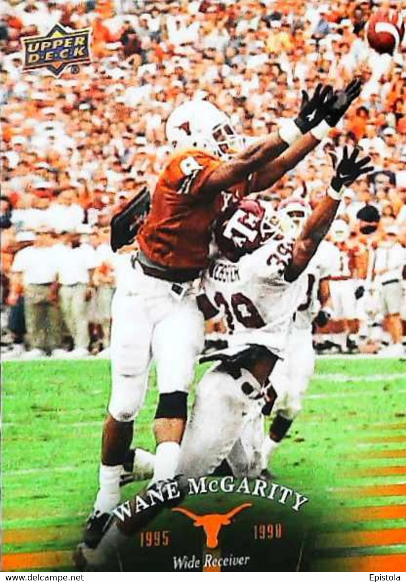 ► WANE McGARTY  (Wide Receiver) University Of Texas Football - 2011 Upper Deck - 2000-Aujourd'hui