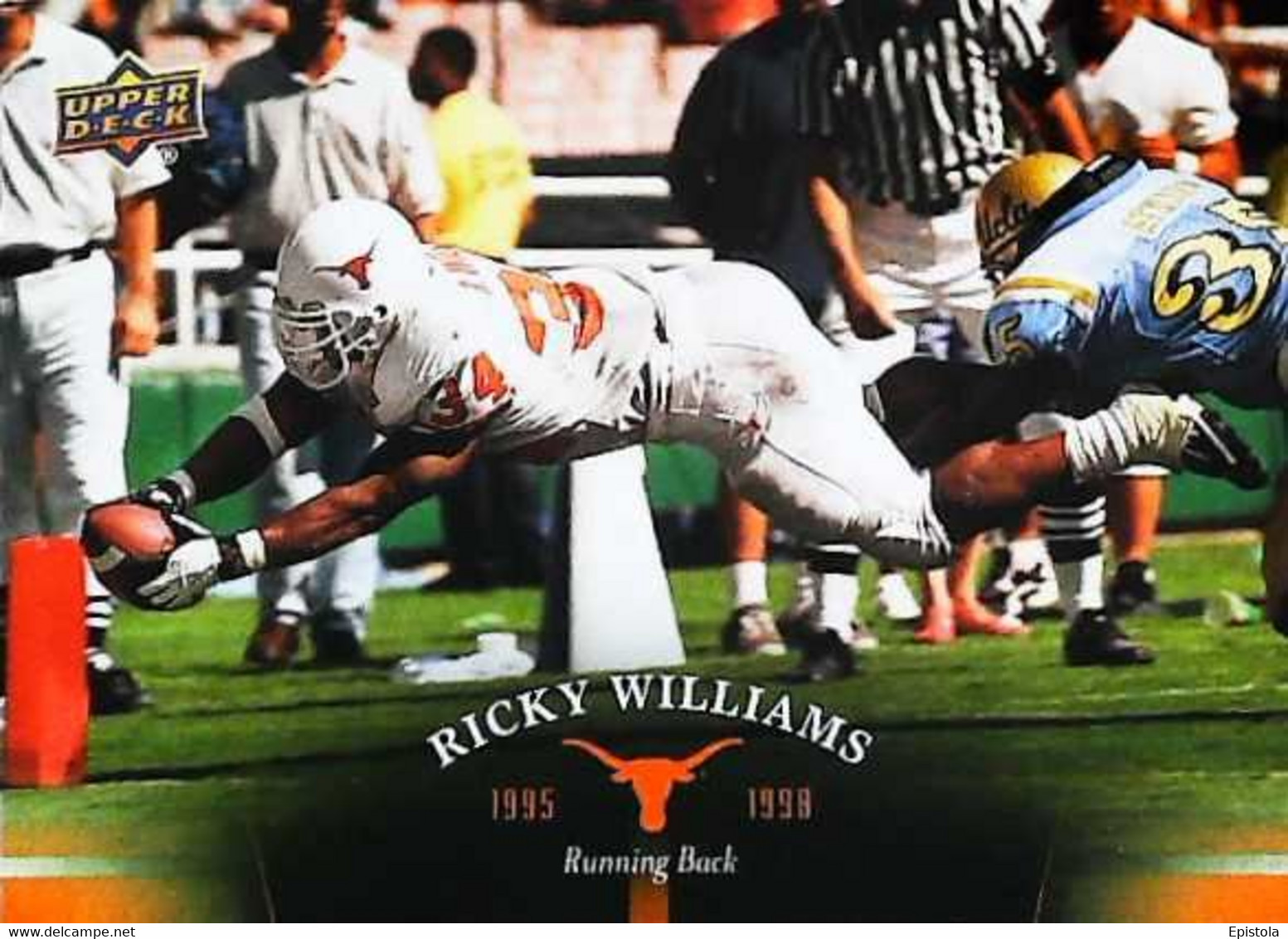 ► RICKY WILLIAMS  (Running Back) University Of Texas Football - 2011 Upper Deck - 2000-Aujourd'hui