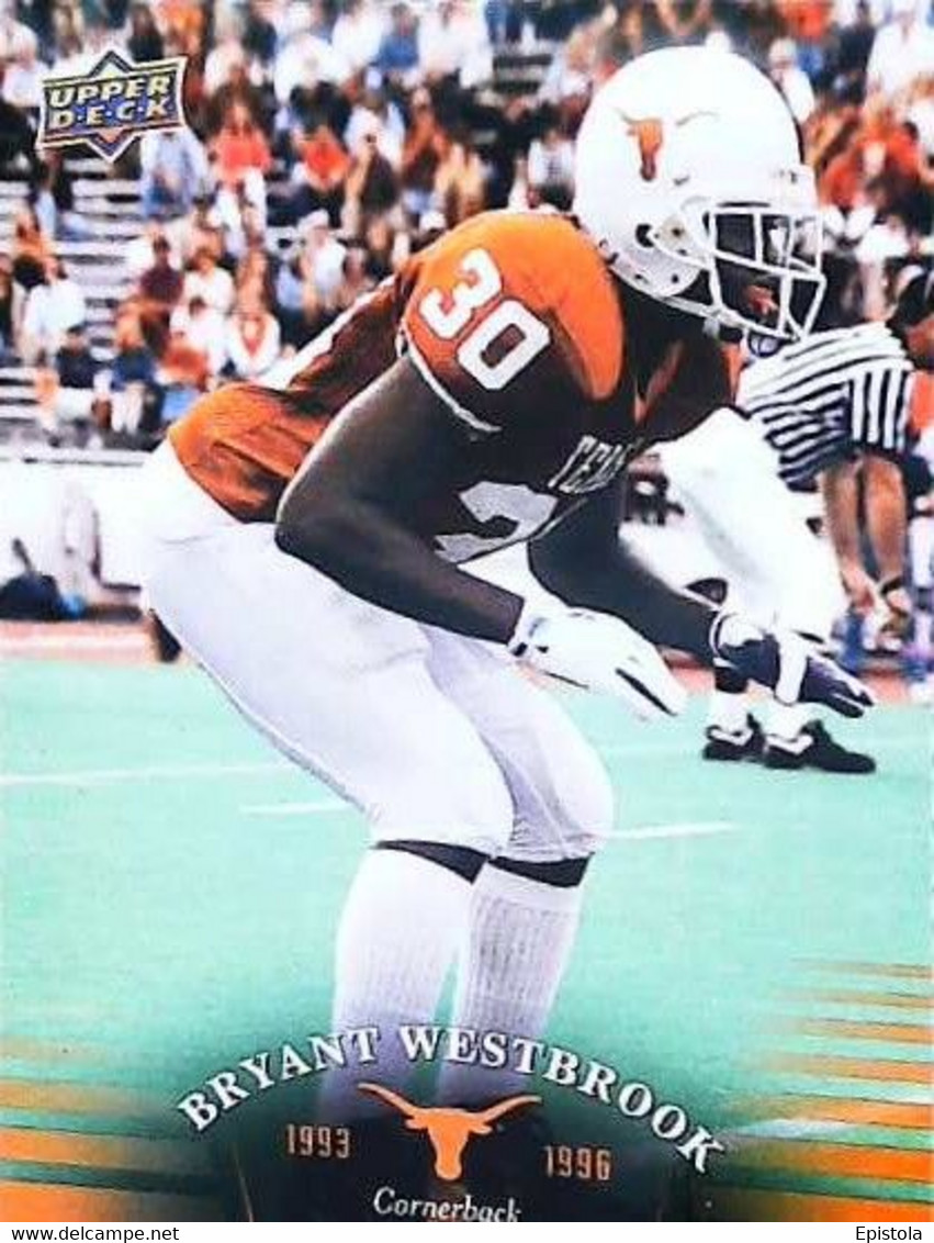 ► BRYANT WESTBROOK  (Corner Back) University Of Texas Football - 2011 Upper Deck - 2000-Aujourd'hui