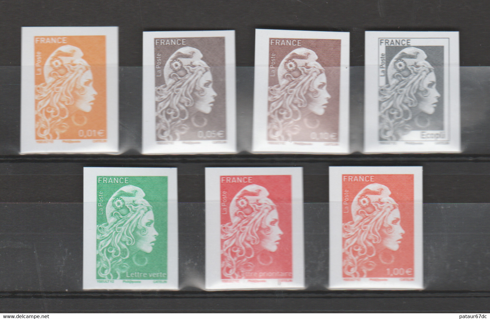 FRANCE / 2018 / Y&T N° 5248B/5254B ** : Marianne D'YZ (Les 7 TP PF Non Dentelés Du Coffret Du Salon) X 1 - Neufs