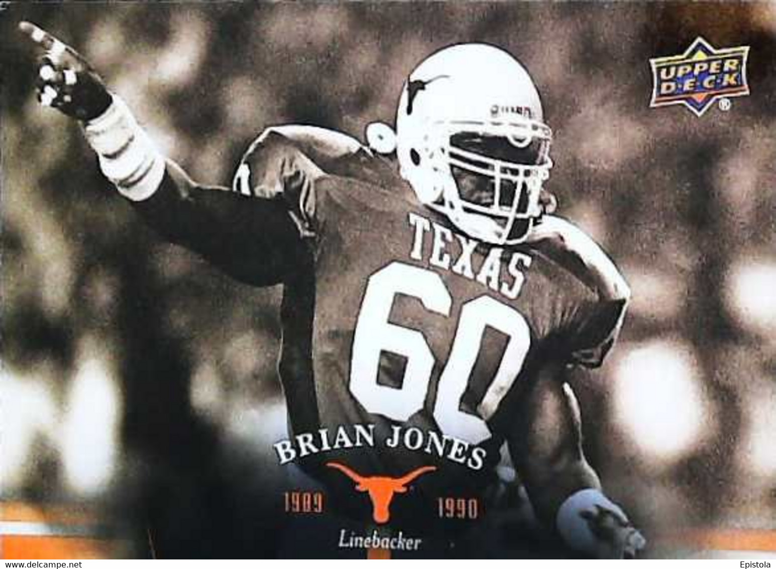 ► BRIAN JONES  (Linebacker) University Of Texas Football - 2011 Upper Deck - 2000-Heute