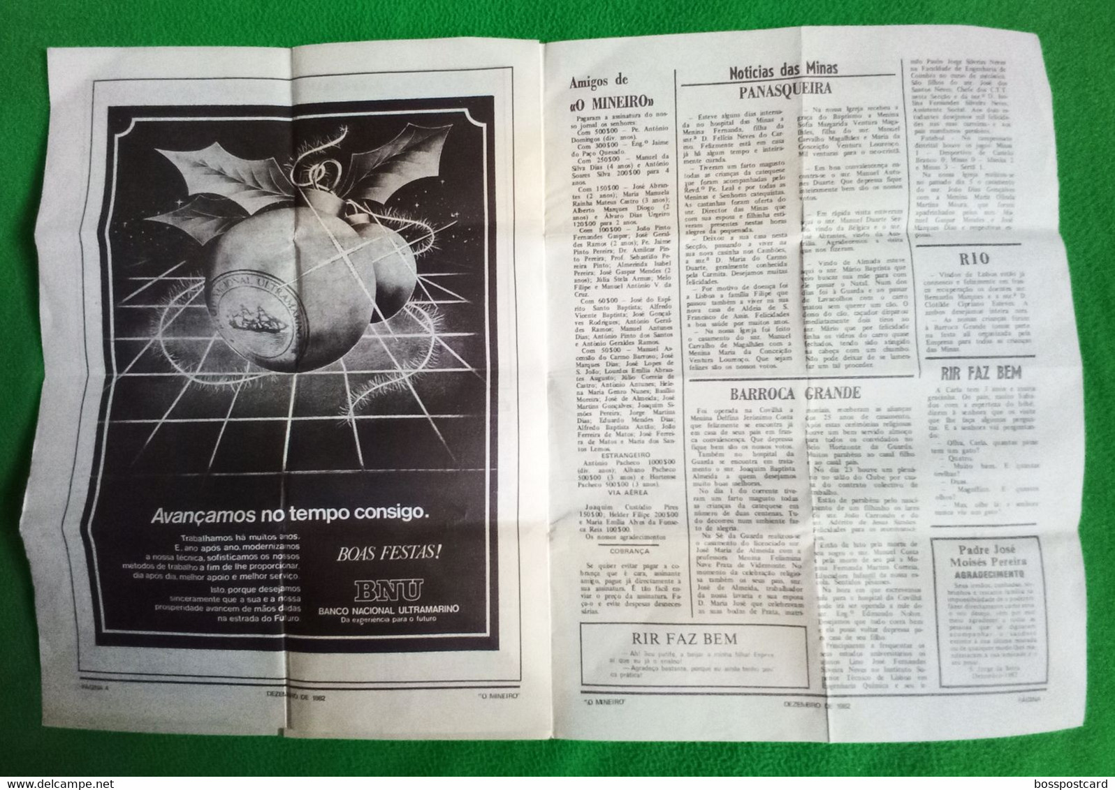Panasqueira - Jornal O Mineiro Nº 24, Dezembro De 1982 - Minas. Castelo Branco. Portugal.. - Informaciones Generales