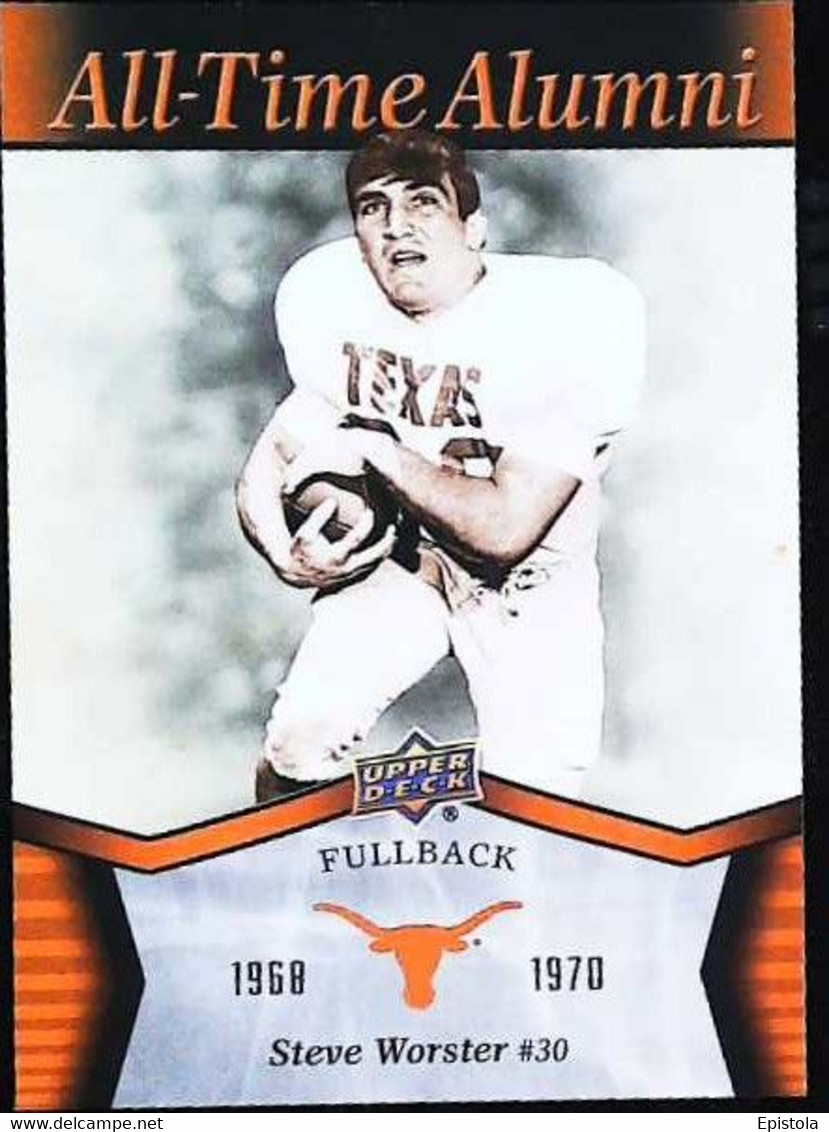 ► STEVE WORSTER ( Fullback ) University Of Texas Football - 2011 Upper Deck - 2000-Aujourd'hui