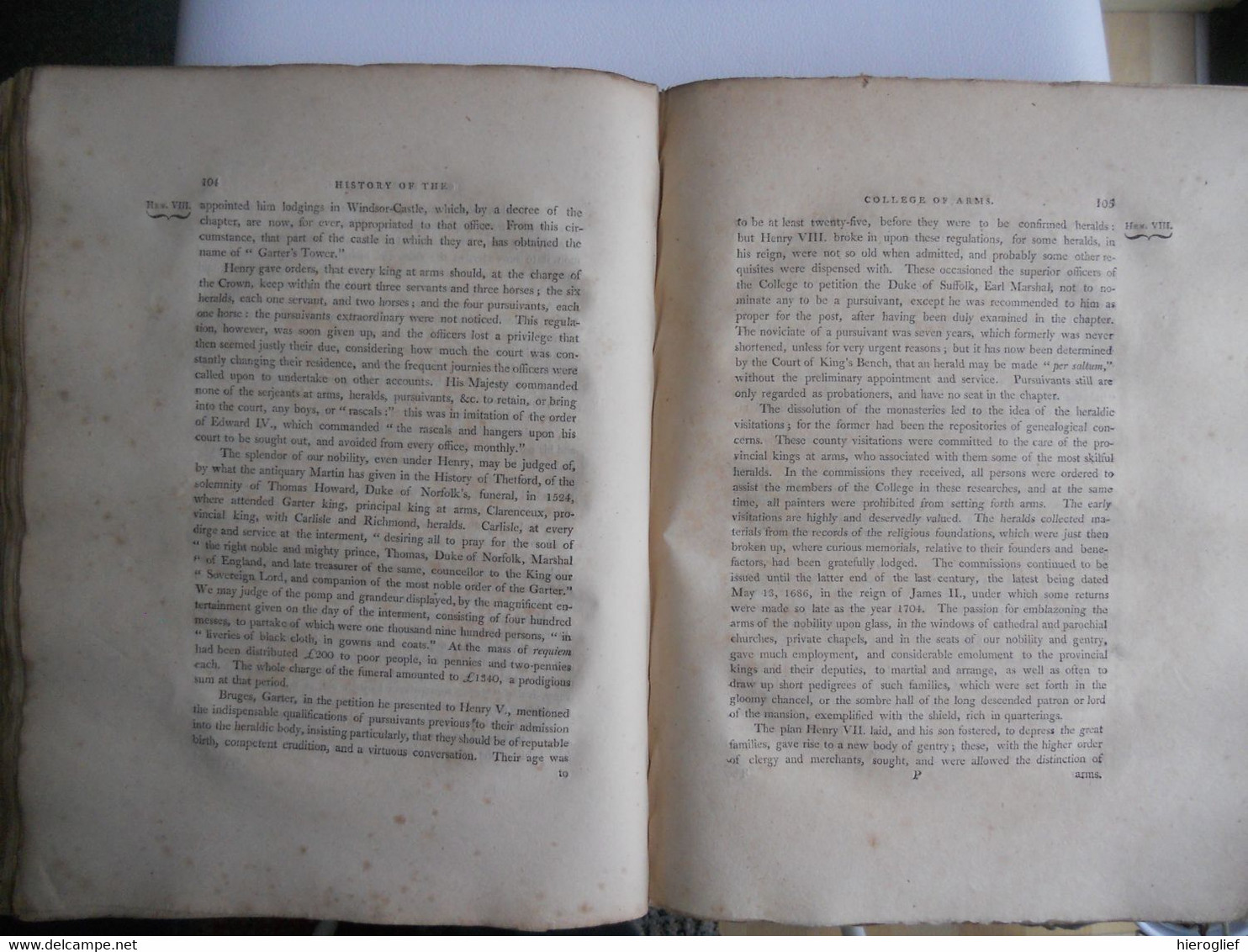 A HISTORY Of COLLEGE OF ARMS & The Lives Of The Kings Heralds & Poursuivants From The Reign Of RICHARD III 1805 M. NOBLE - Armée Britannique