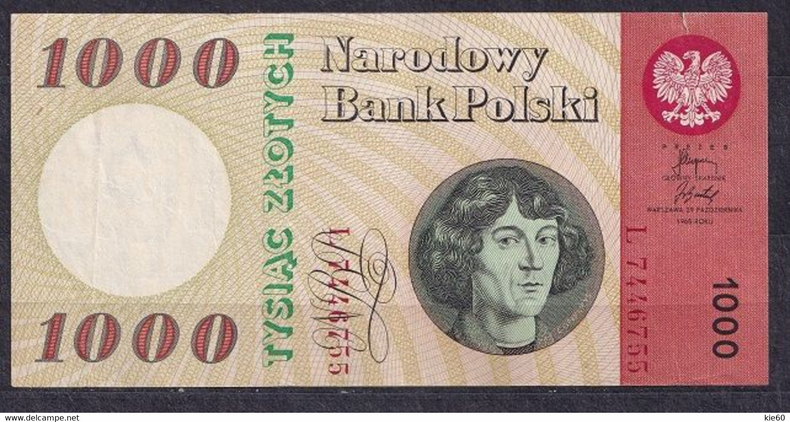 Poland  - 1965 -1000  Zl .....s L ..P141b...VF - Pologne