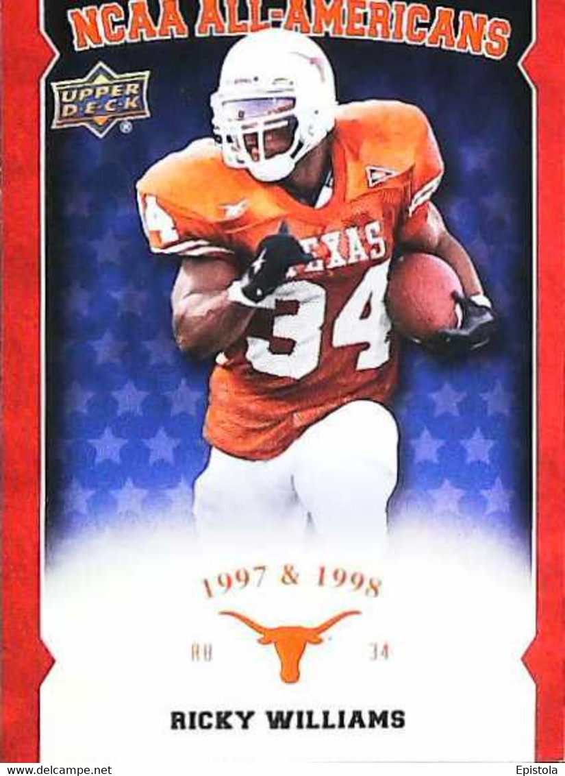 ► RICKY WILLIAMS  NCAA  University Of Texas Football - 2011 Upper Deck - 2000-Heute