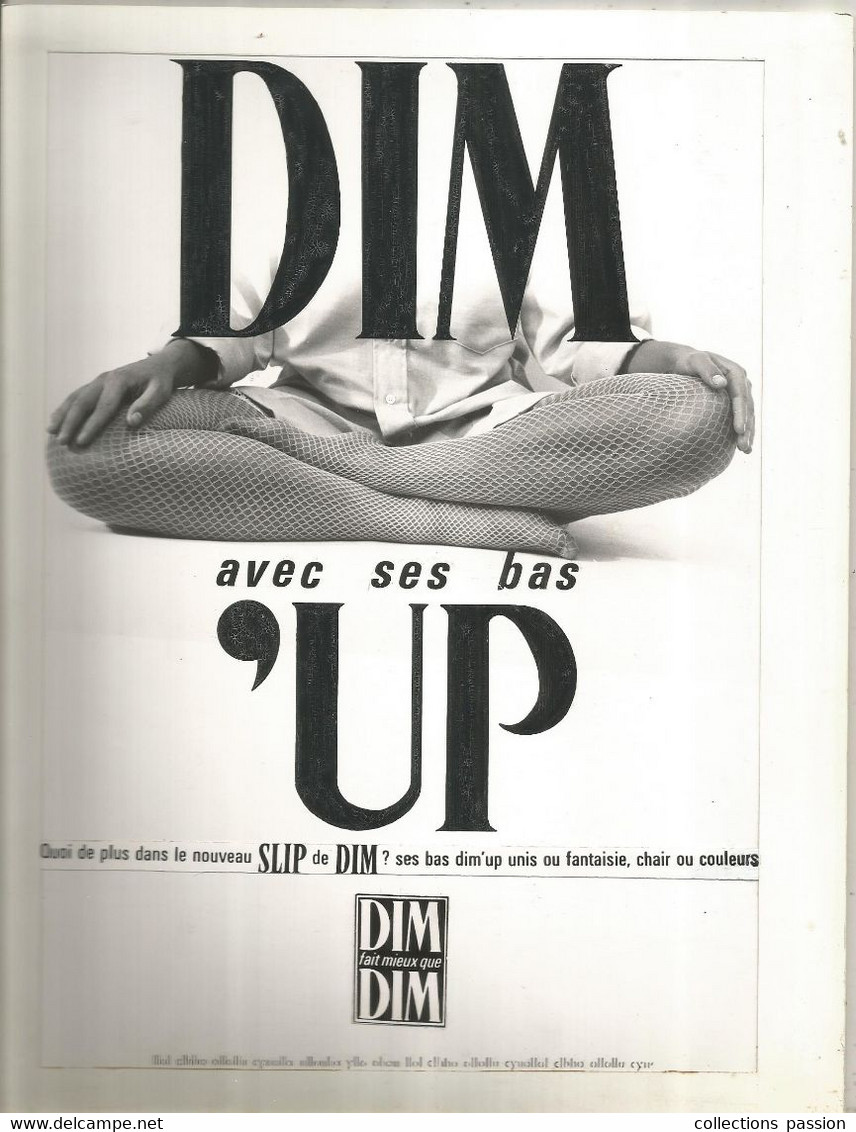 Publicité , Maquette , Montage, Ptototype , 280 X 205 Mm, DIM'UP , Frais Fr 3.35 E - Altri & Non Classificati