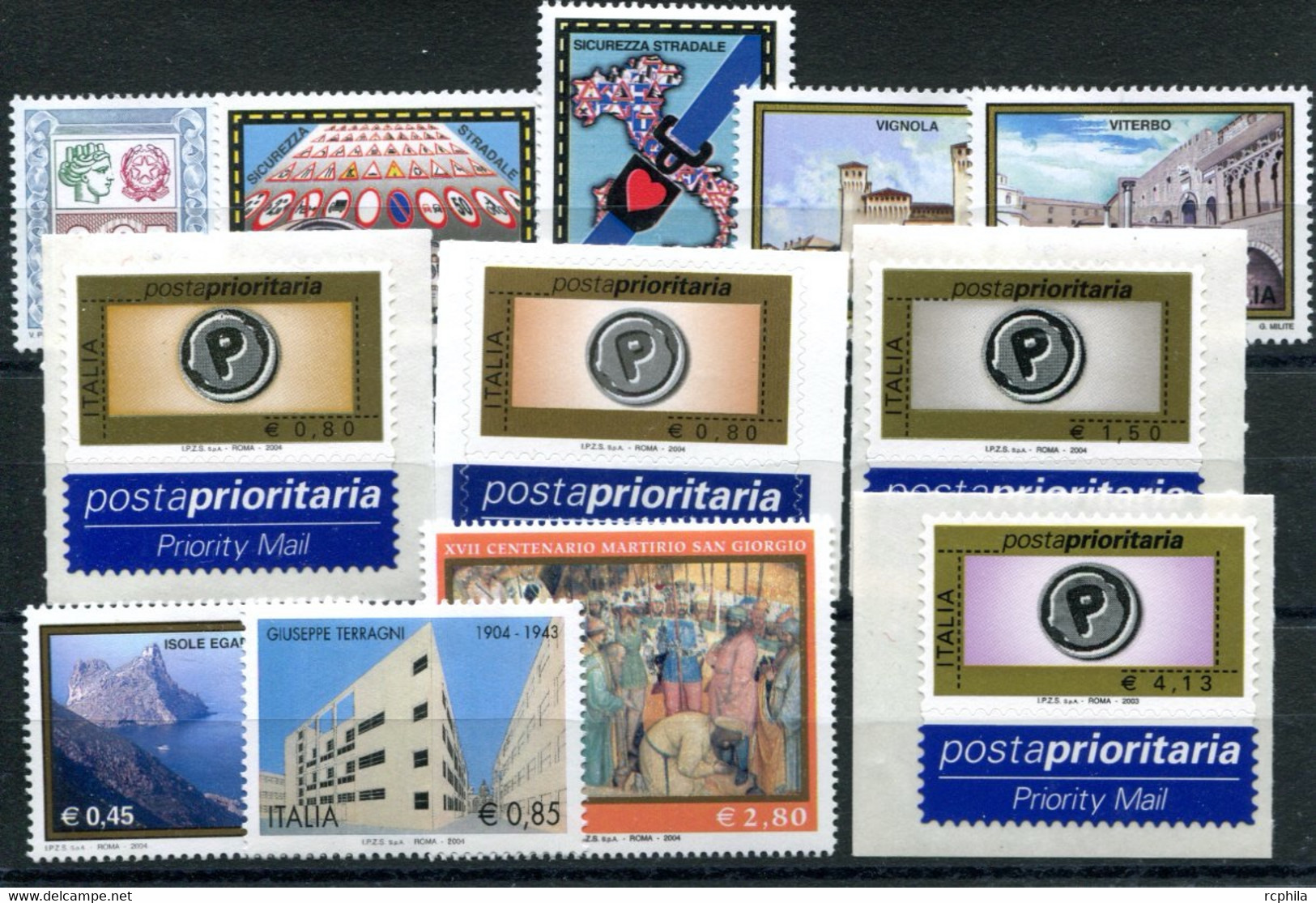 RC 22058 ITALIE LOT DE TIMBRES A LA FACIALE NEUFS ** SANS CHARNIERES - 2001-10: Nieuw/plakker