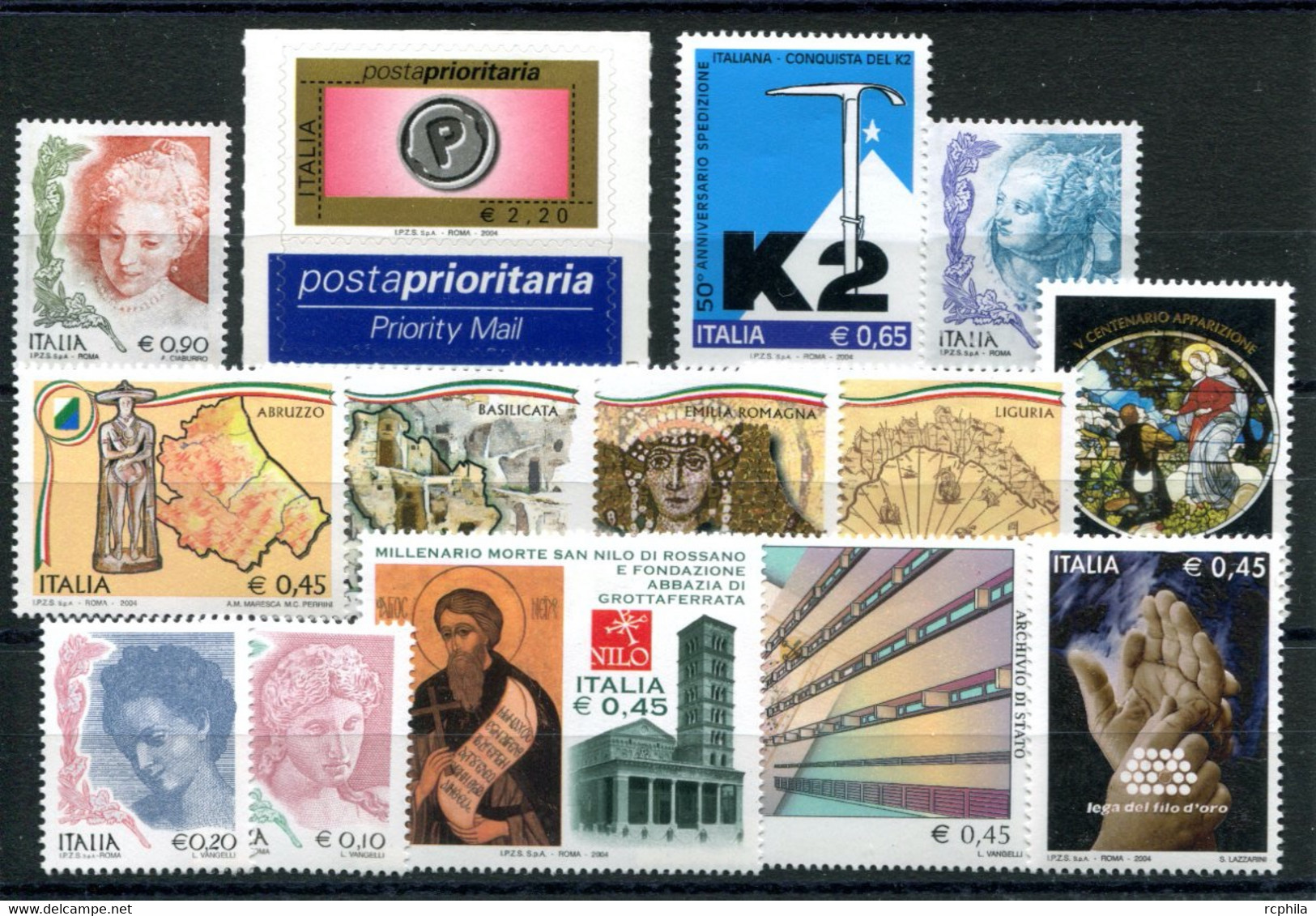 RC 22060 ITALIE LOT DE TIMBRES A LA FACIALE NEUFS ** SANS CHARNIERES - 2001-10: Ungebraucht