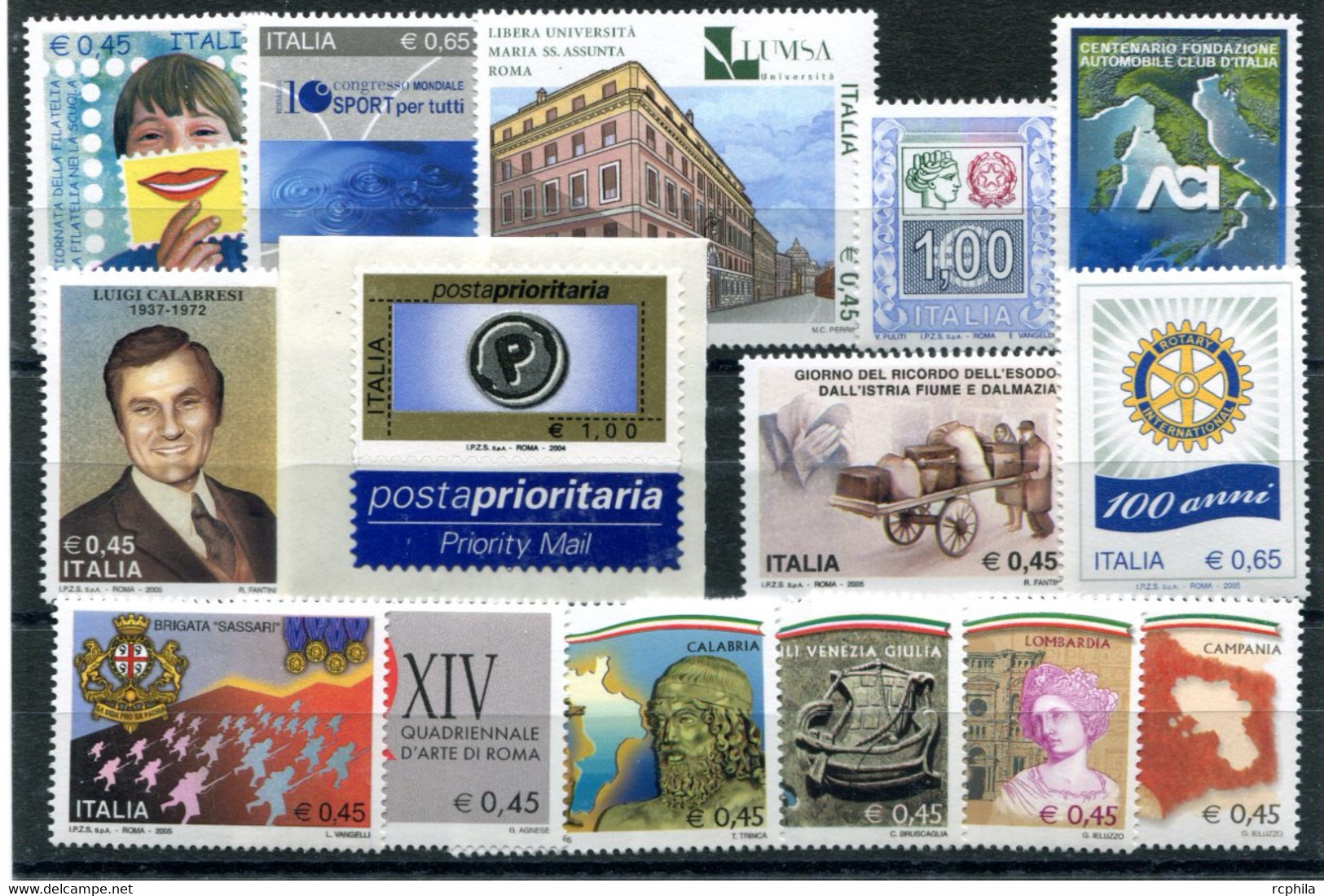 RC 22063 ITALIE LOT DE TIMBRES A LA FACIALE NEUFS ** SANS CHARNIERES - 2001-10:  Nuovi