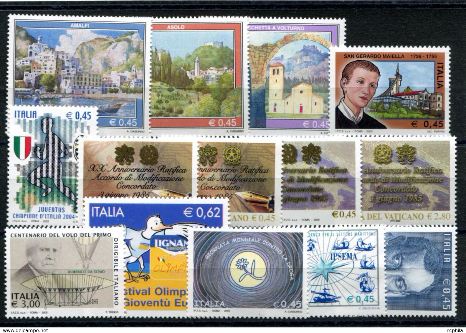 RC 22066 ITALIE LOT DE TIMBRES A LA FACIALE NEUFS ** SANS CHARNIERES - 2001-10: Neufs