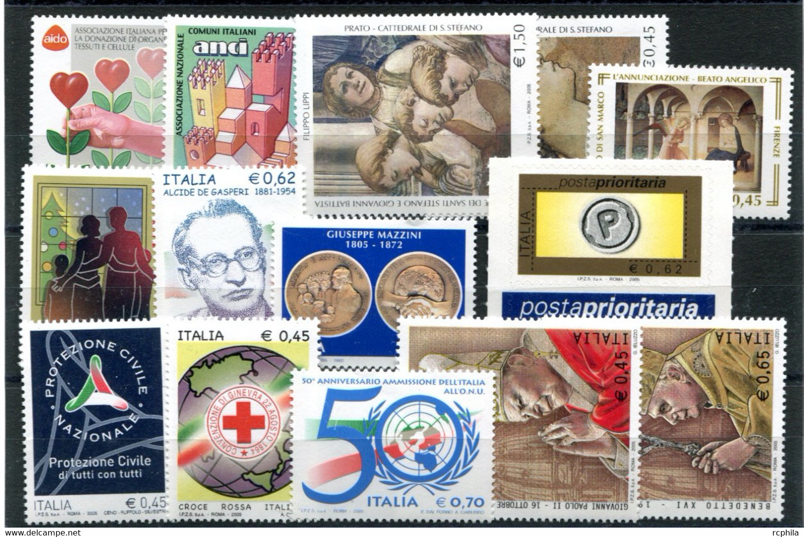 RC 22069 ITALIE LOT DE TIMBRES A LA FACIALE NEUFS ** SANS CHARNIERES - 2001-10:  Nuevos