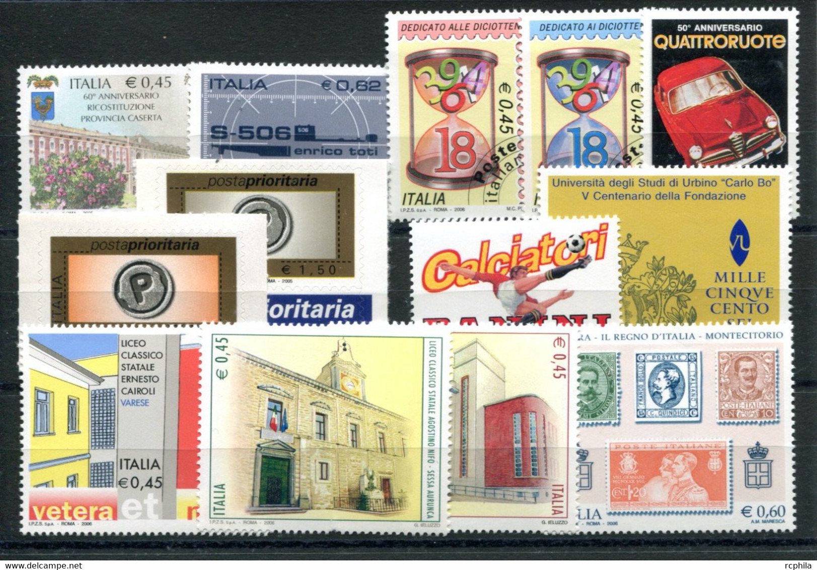 RC 22070 ITALIE LOT DE TIMBRES A LA FACIALE NEUFS ** SANS CHARNIERES - 2001-10: Neufs