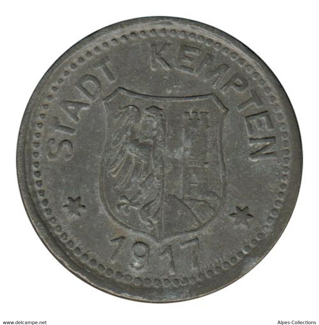 ALLEMAGNE - KEMPTEN - 10.1 - Monnaie De Nécessité - 10 Pfennig 1917 - Monétaires/De Nécessité
