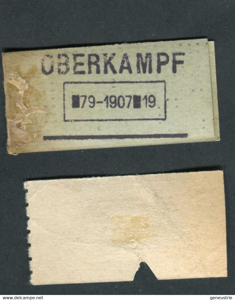 Ticket De Métro Parisien Et Couverture (même N° De Série) 1907 (Oberkampf) 2e Cl - Métropolitain De Paris - RATP - Europe